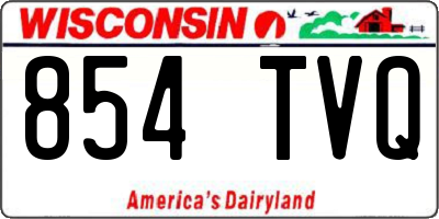 WI license plate 854TVQ