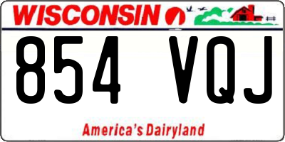 WI license plate 854VQJ