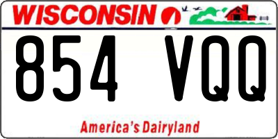 WI license plate 854VQQ
