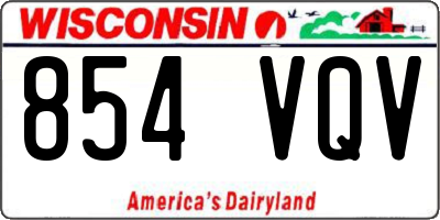 WI license plate 854VQV