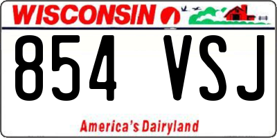 WI license plate 854VSJ