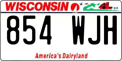WI license plate 854WJH