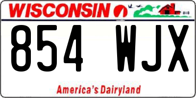 WI license plate 854WJX