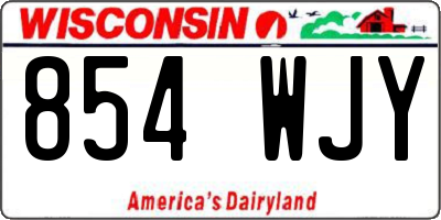 WI license plate 854WJY