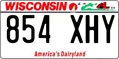 WI license plate 854XHY