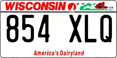 WI license plate 854XLQ