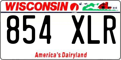 WI license plate 854XLR