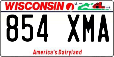 WI license plate 854XMA