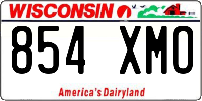 WI license plate 854XMO