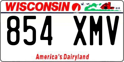 WI license plate 854XMV