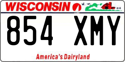 WI license plate 854XMY