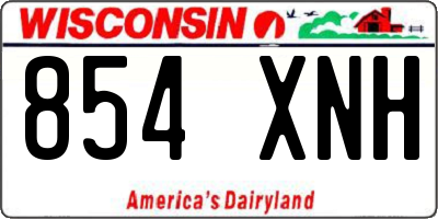 WI license plate 854XNH