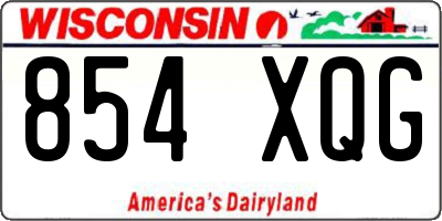 WI license plate 854XQG
