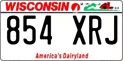 WI license plate 854XRJ