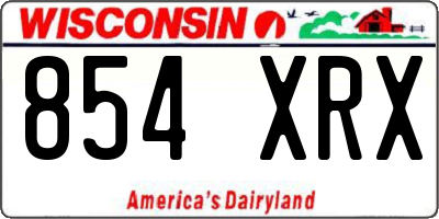 WI license plate 854XRX