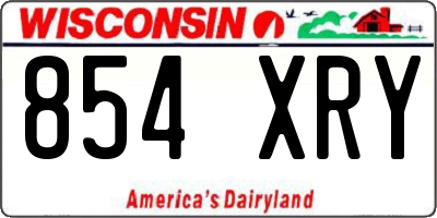 WI license plate 854XRY