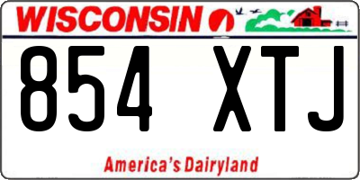 WI license plate 854XTJ