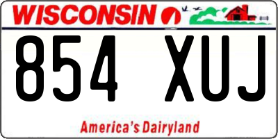 WI license plate 854XUJ