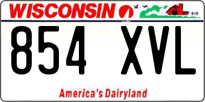 WI license plate 854XVL