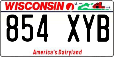 WI license plate 854XYB