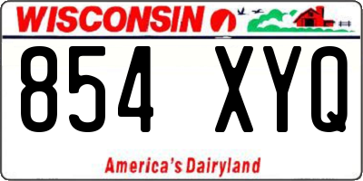 WI license plate 854XYQ