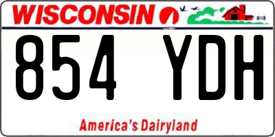 WI license plate 854YDH