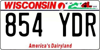 WI license plate 854YDR