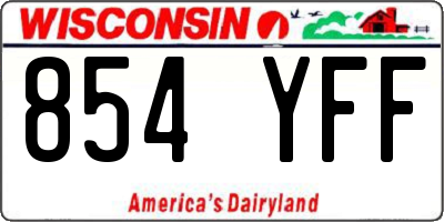 WI license plate 854YFF