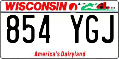 WI license plate 854YGJ