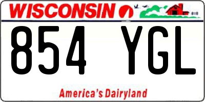 WI license plate 854YGL