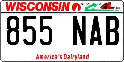WI license plate 855NAB