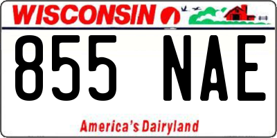 WI license plate 855NAE