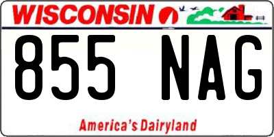 WI license plate 855NAG