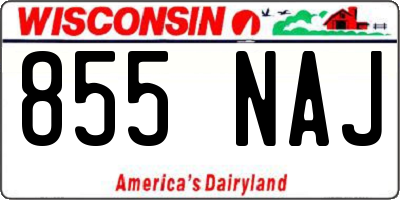 WI license plate 855NAJ