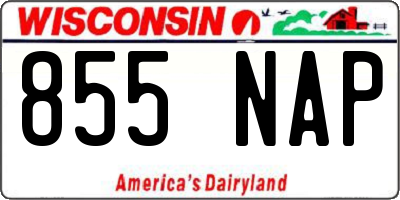WI license plate 855NAP