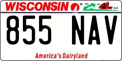 WI license plate 855NAV