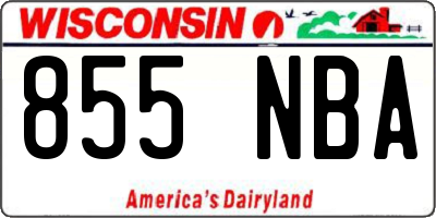 WI license plate 855NBA