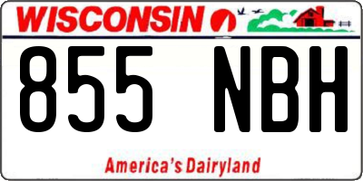 WI license plate 855NBH