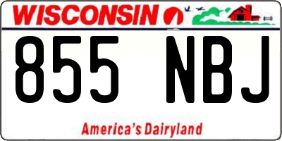 WI license plate 855NBJ