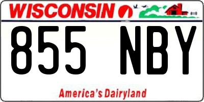 WI license plate 855NBY