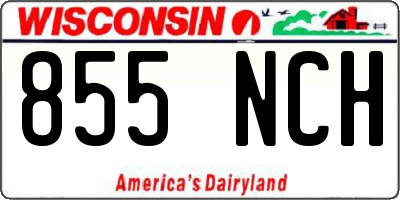 WI license plate 855NCH