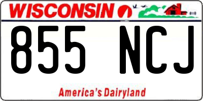WI license plate 855NCJ