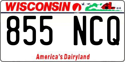 WI license plate 855NCQ
