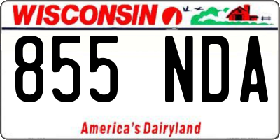 WI license plate 855NDA