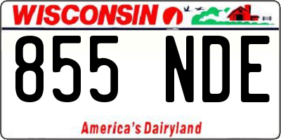 WI license plate 855NDE