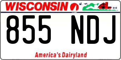 WI license plate 855NDJ