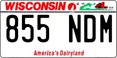 WI license plate 855NDM