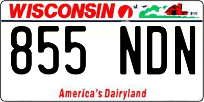 WI license plate 855NDN
