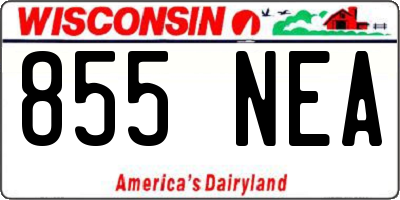 WI license plate 855NEA