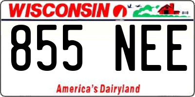 WI license plate 855NEE